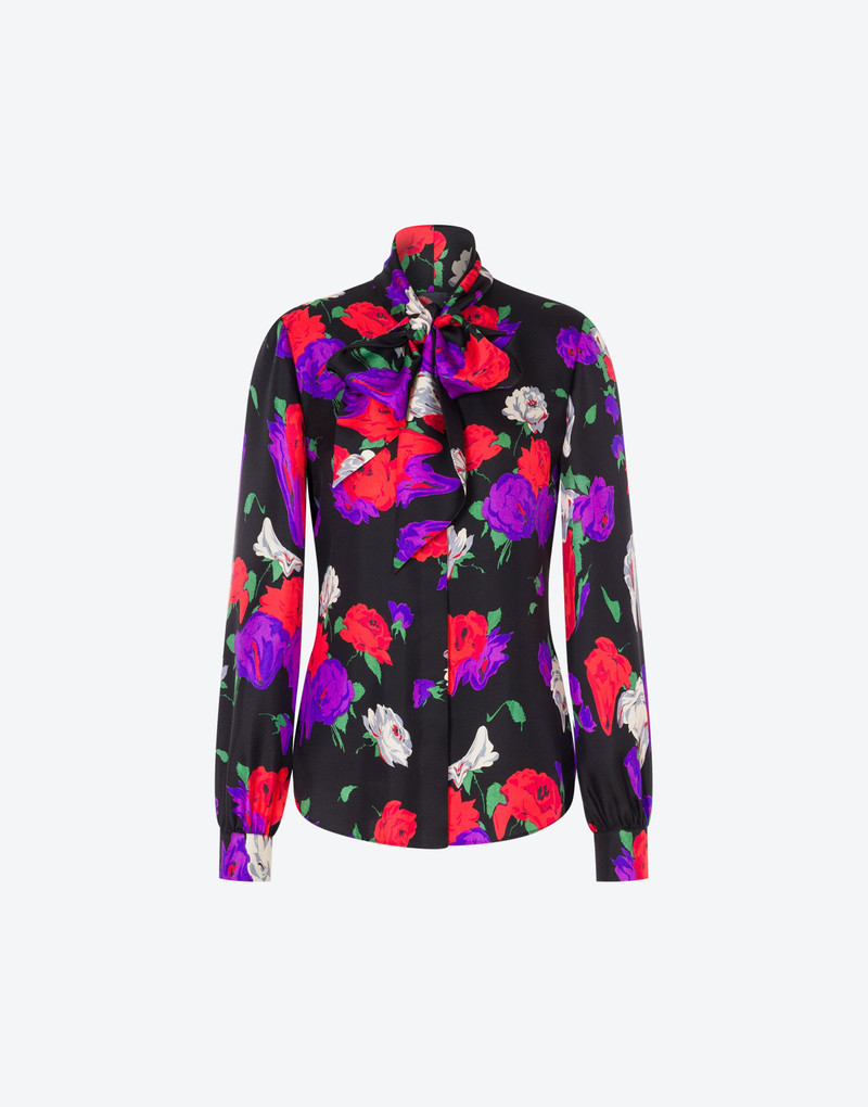 ALLOVER MORPHED FLOWERS TWILL SHIRT 1