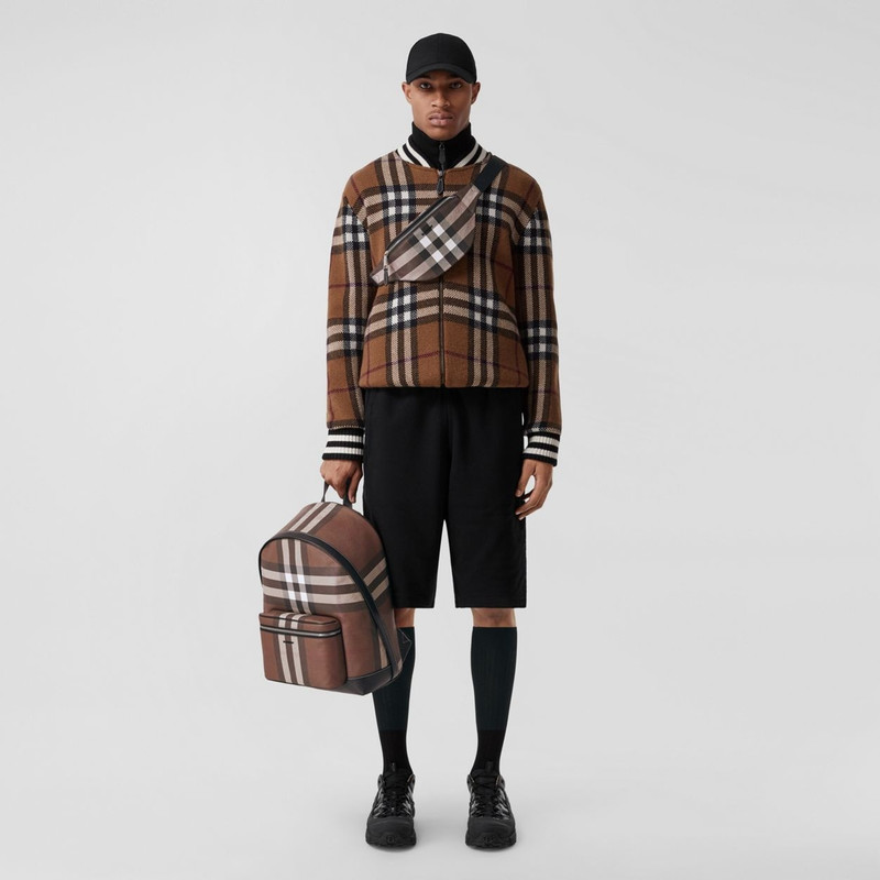 Mini Check and Leather Bum Bag 7