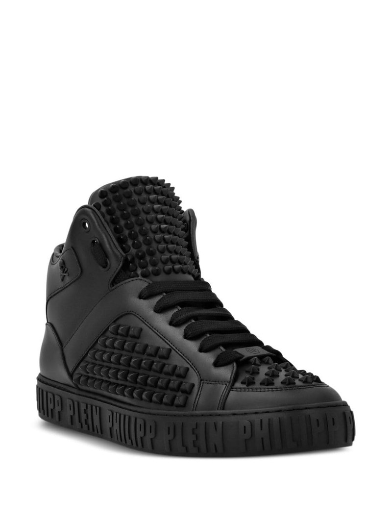 PHILIPP PLEIN studded leather sneakers outlook