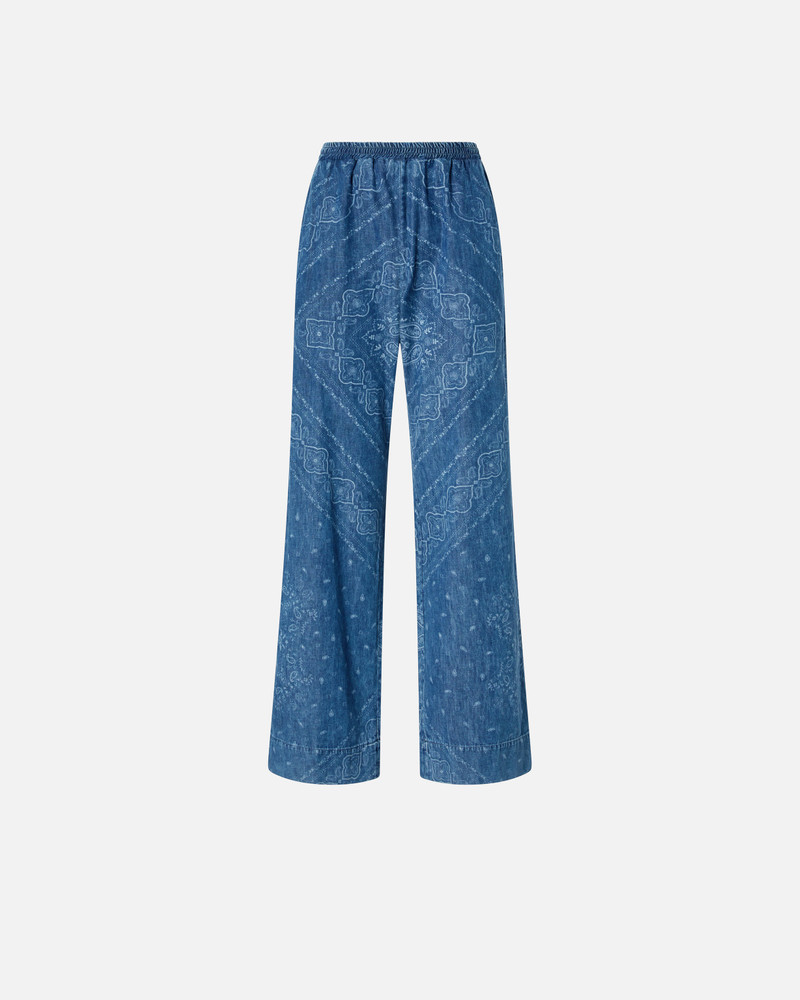 LOOSE TROUSERS IN LIGHT DENIM BANDANA PRINT 1