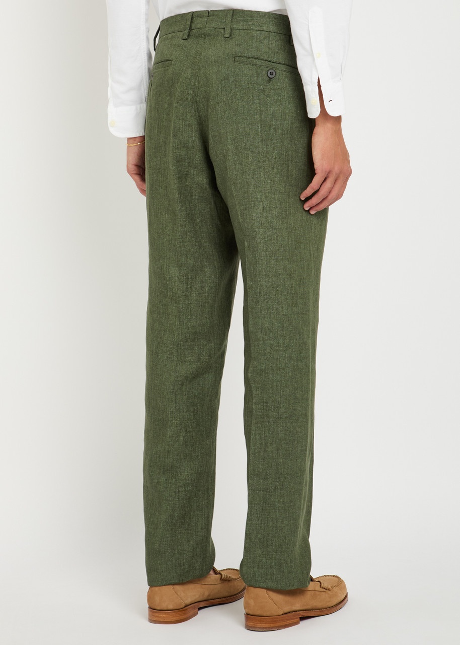 Sunspel Tapered-leg Linen Trousers - 3