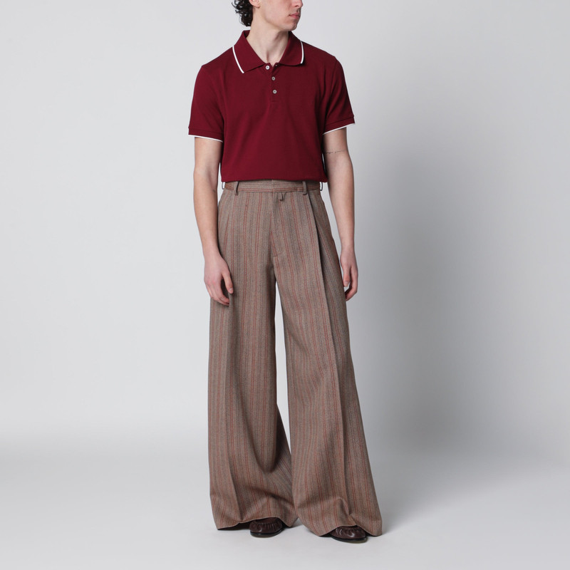 Dries Van Noten Wide-leg pinstripe wool trousers outlook