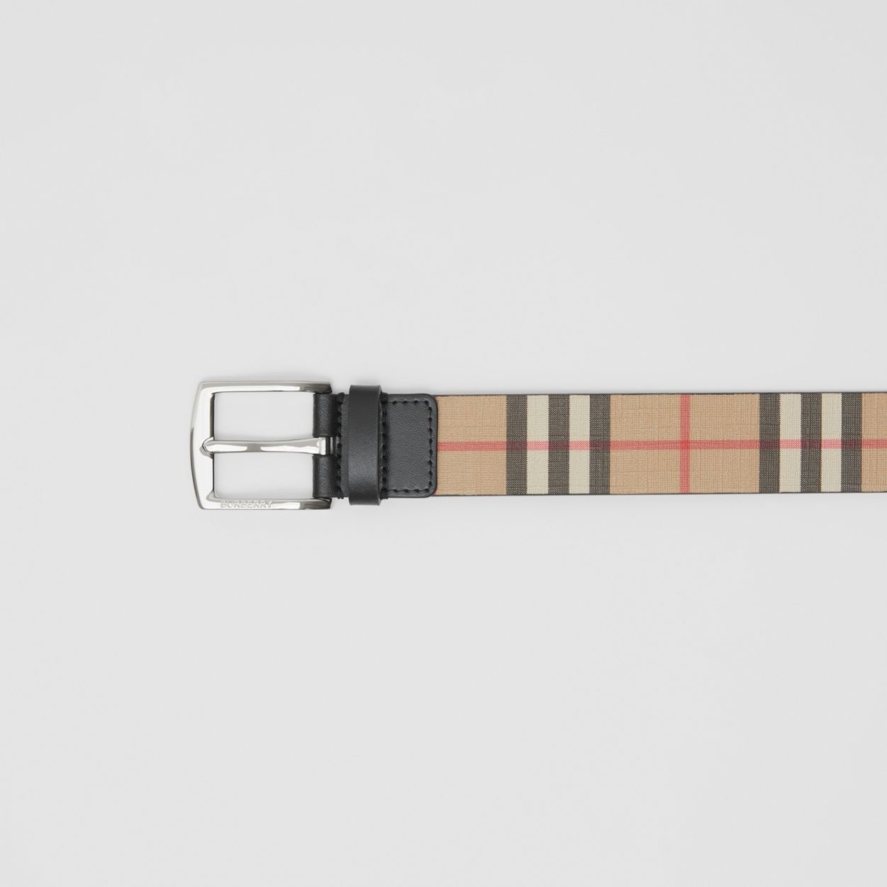 Vintage Check and Leather Belt - 2