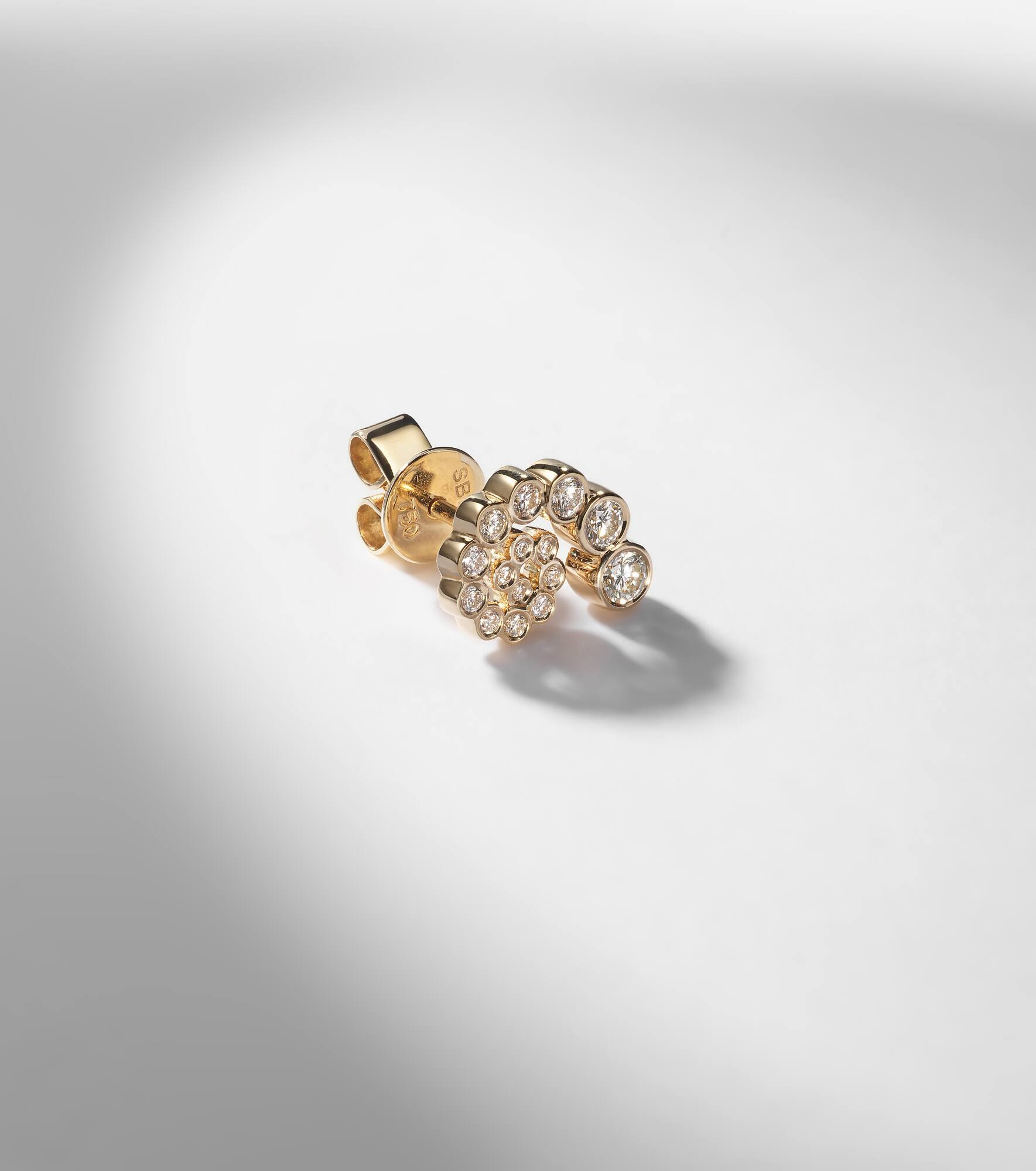 Rêve Escargot Petit 18kt gold earring with diamonds - 5