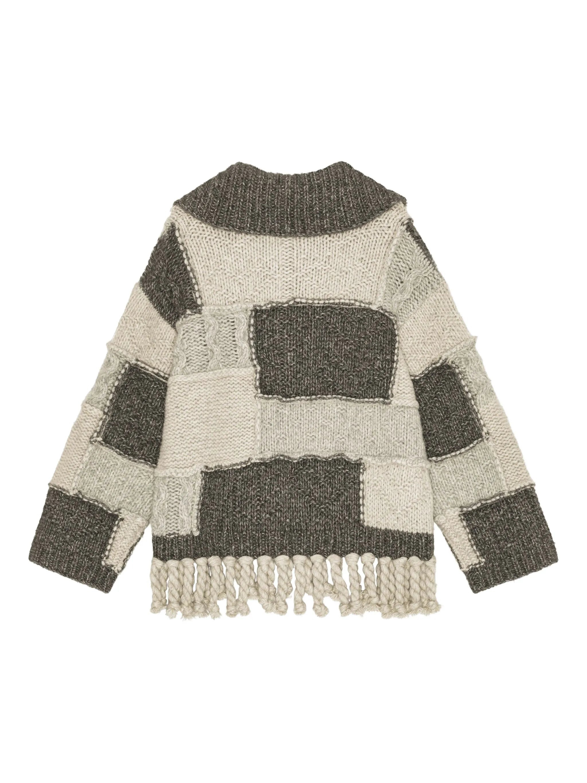 panelled sweater - 6