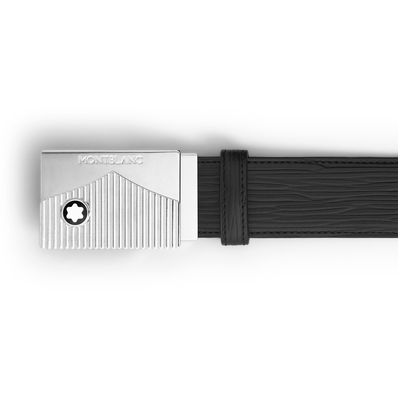 Black 35 mm leather belt 3