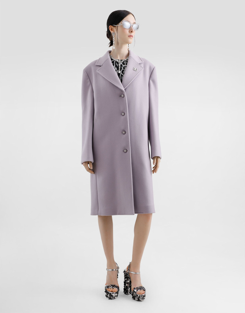 Dolce & Gabbana Single-breasted cashmere baize coat outlook