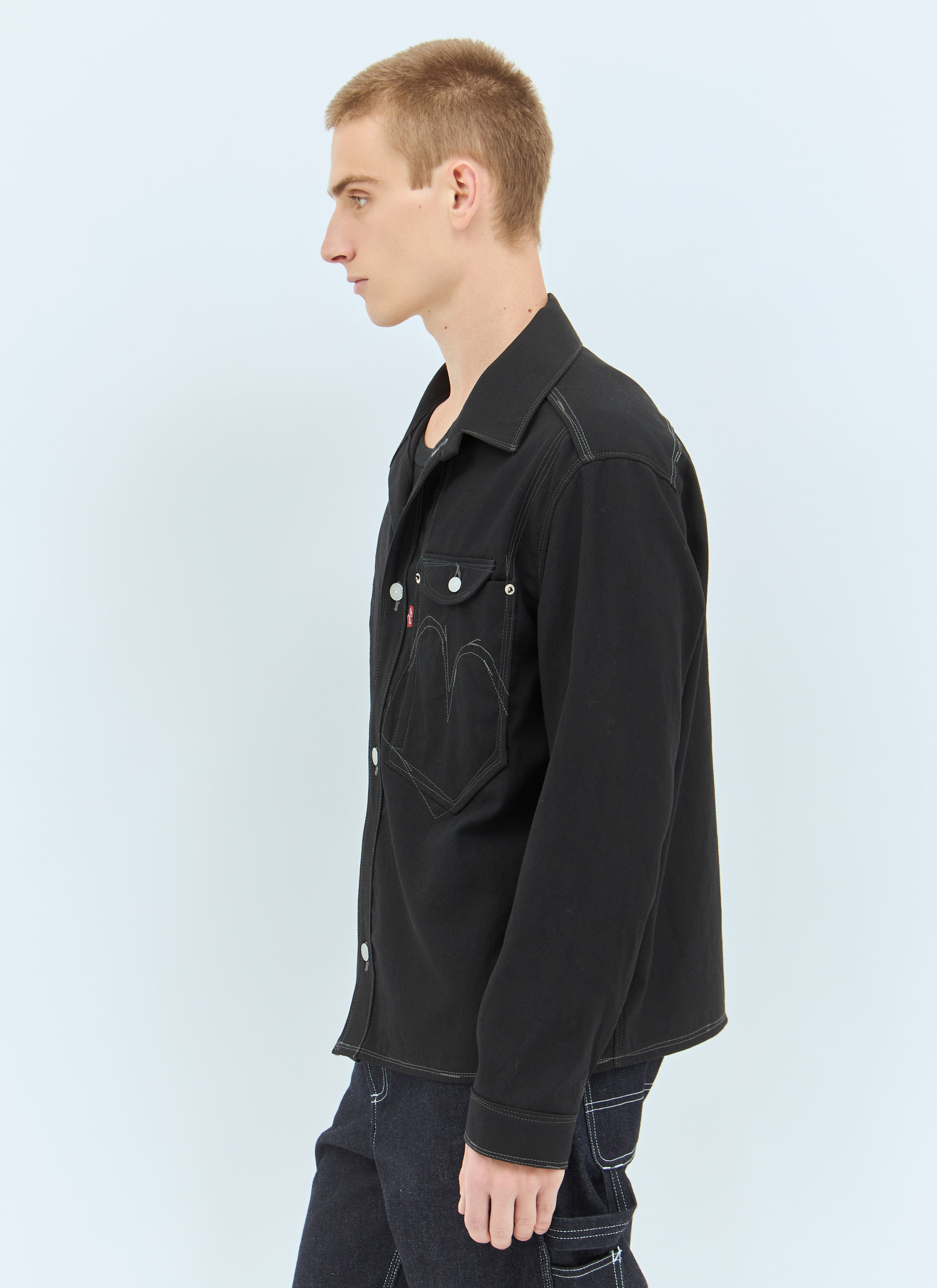 Junya Watanabe Men Topstitched Wool-Blend Jacket - 4