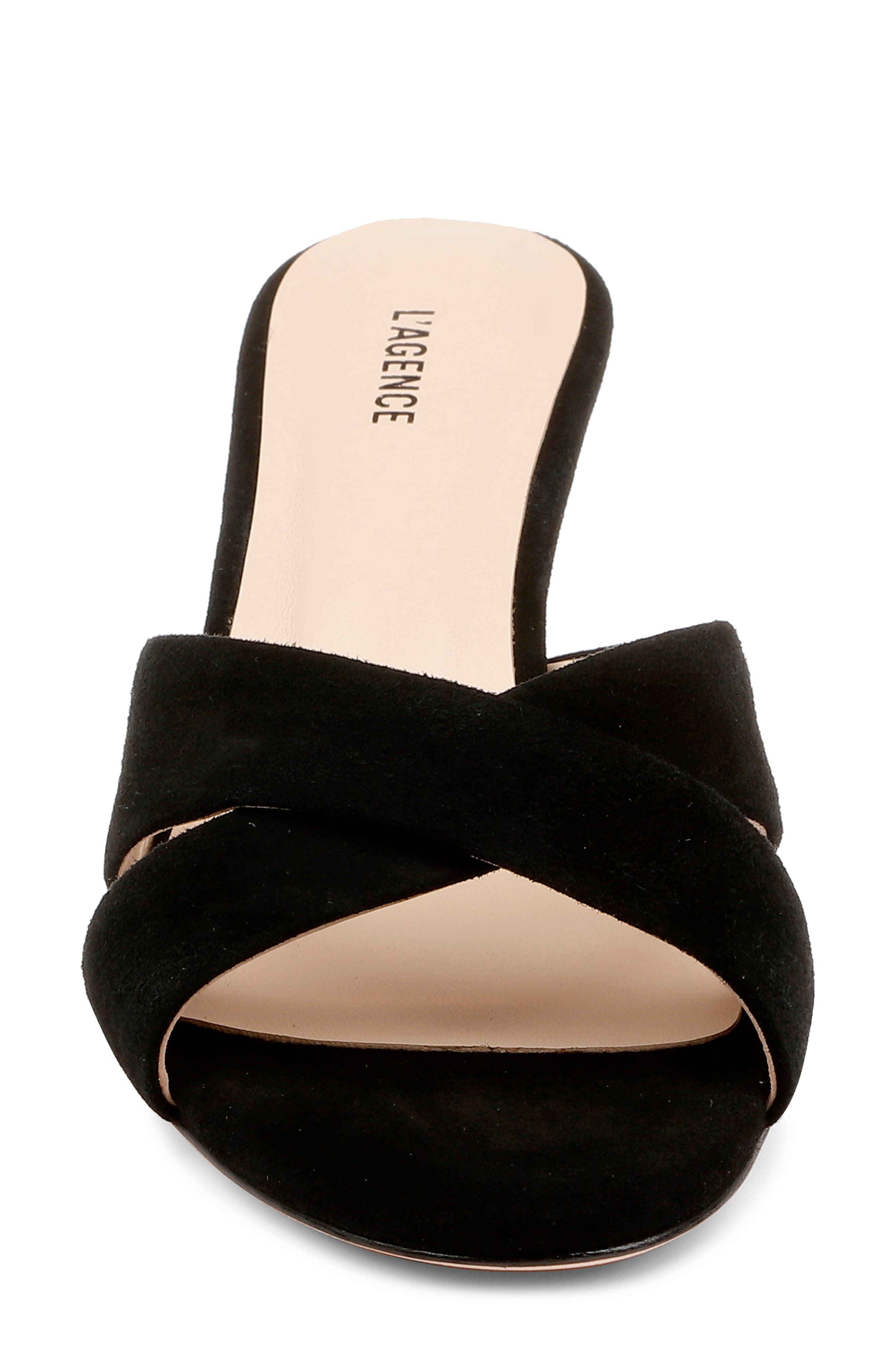 L'AGENCE Aveline Slide Sandal in Black at Nordstrom - 4