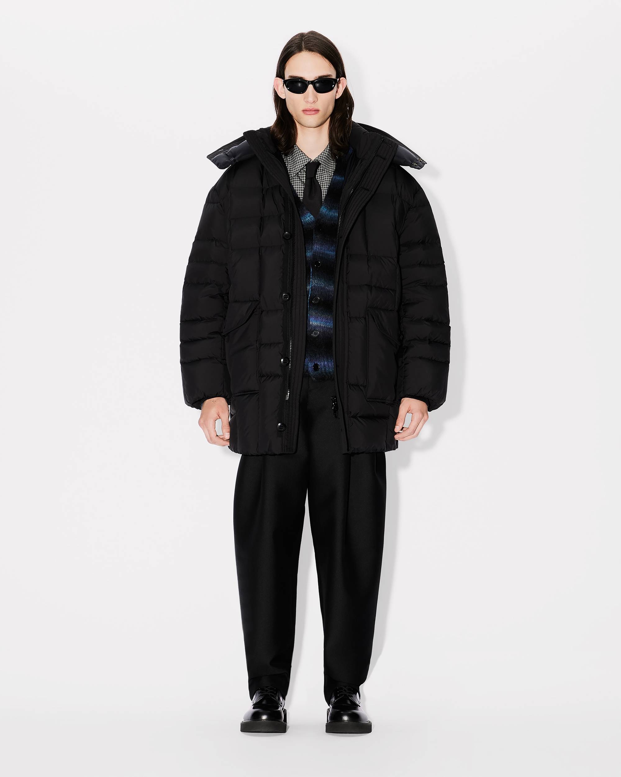 KENZO KENZO Weave mid length winter parka REVERSIBLE