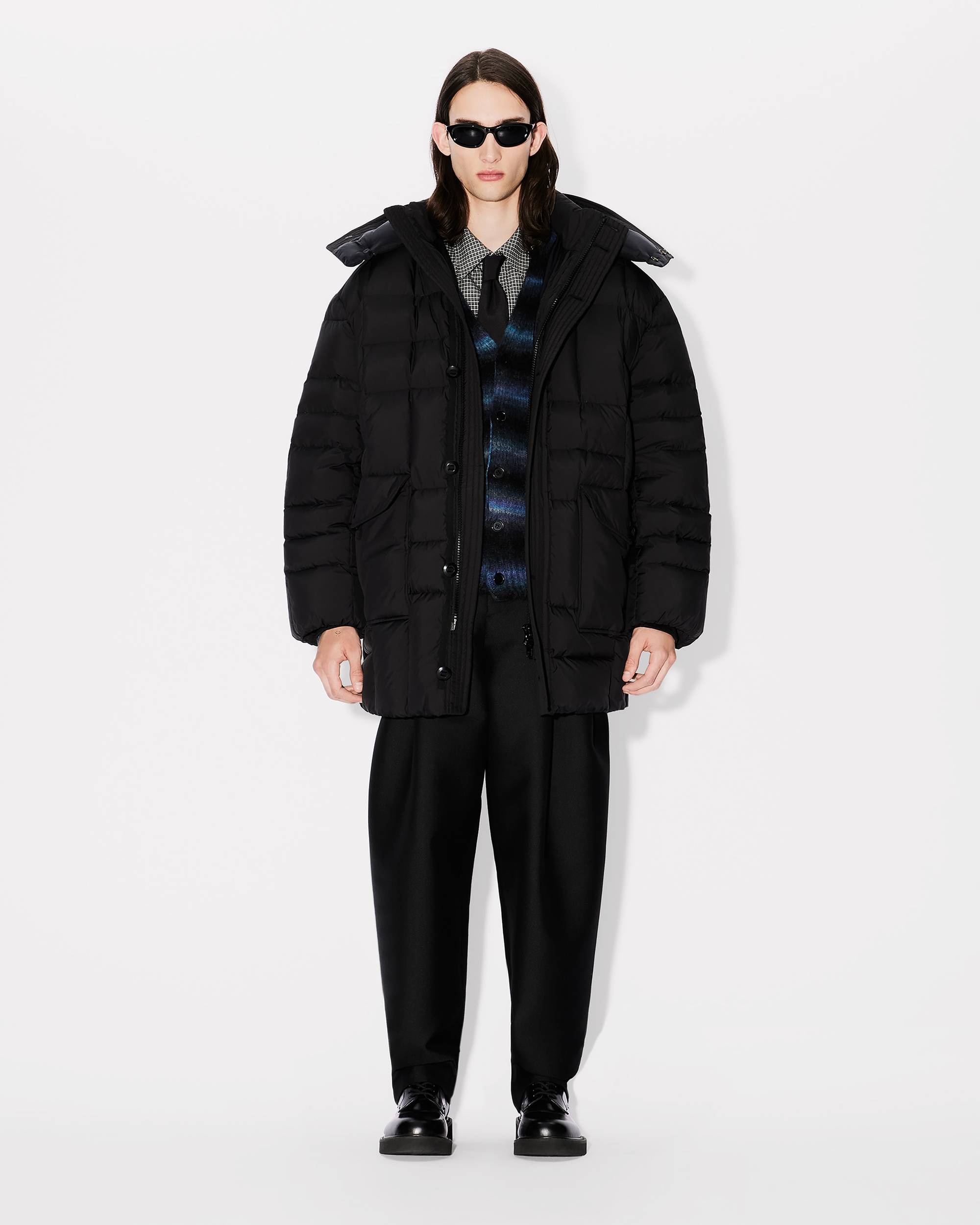 'KENZO Weave' mid-length winter parka - 5