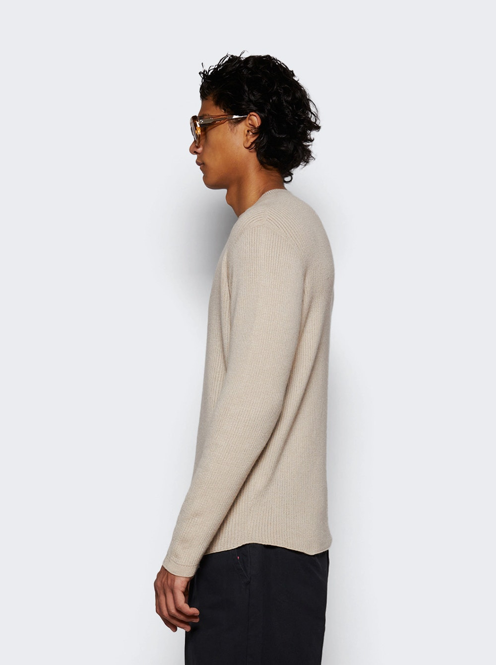 Heavy Delicash Crew Sweater Oatmeal - 4