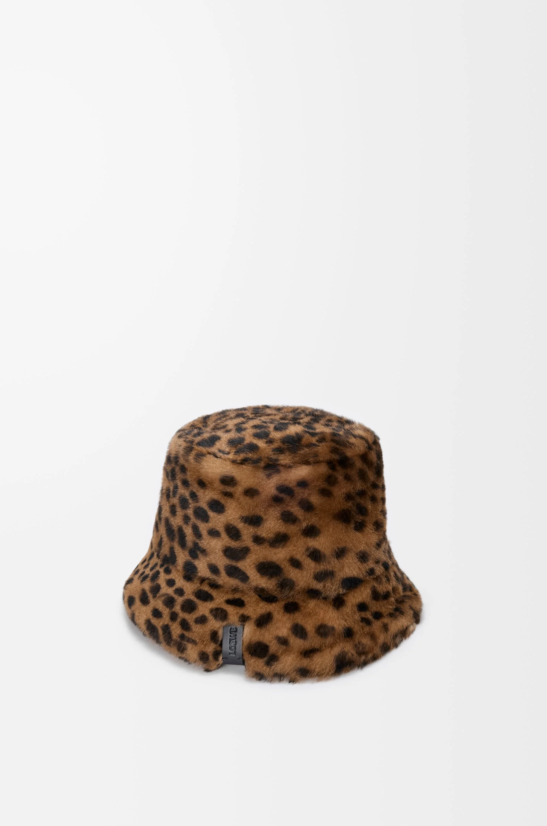 Bucket hat in printed shearling - 1