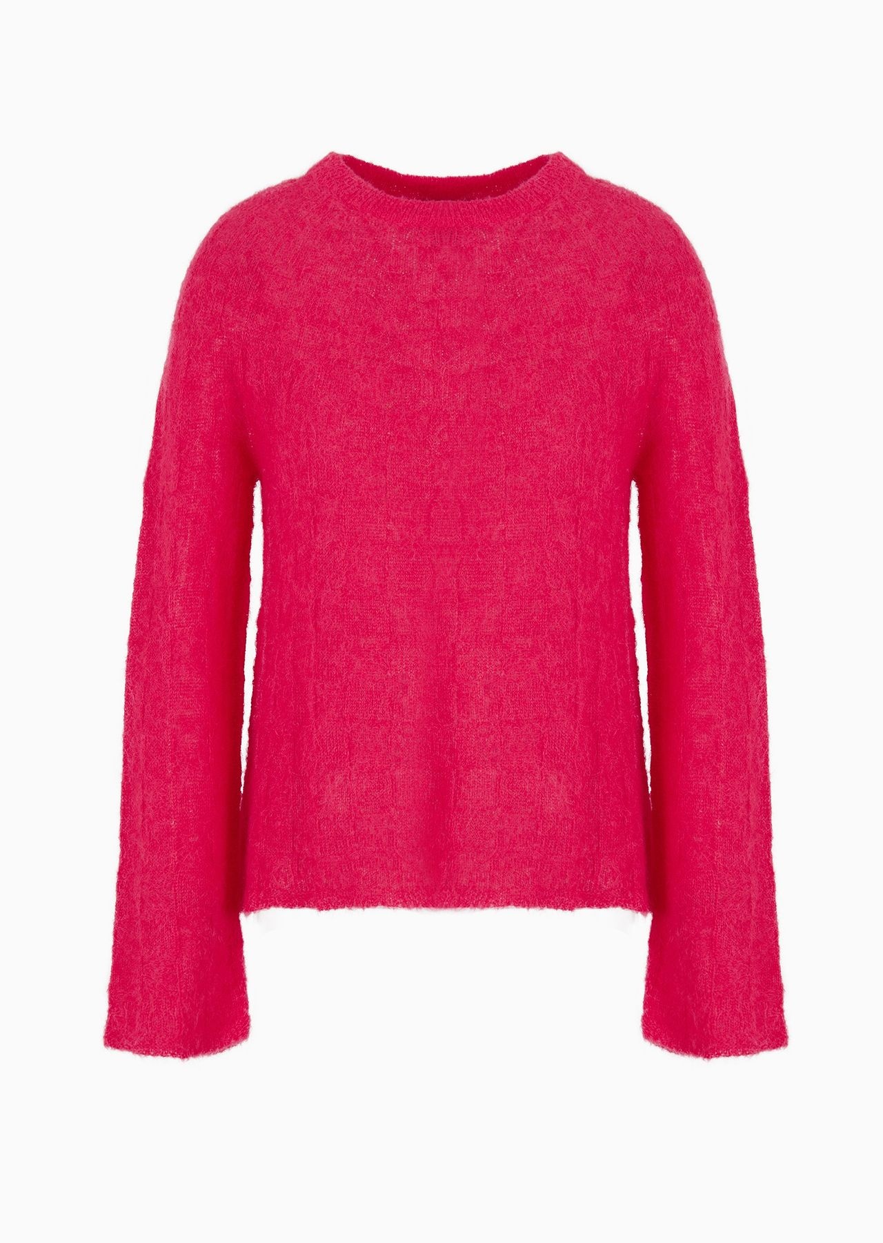 Seamless alpaca jumper with a check motif - 1