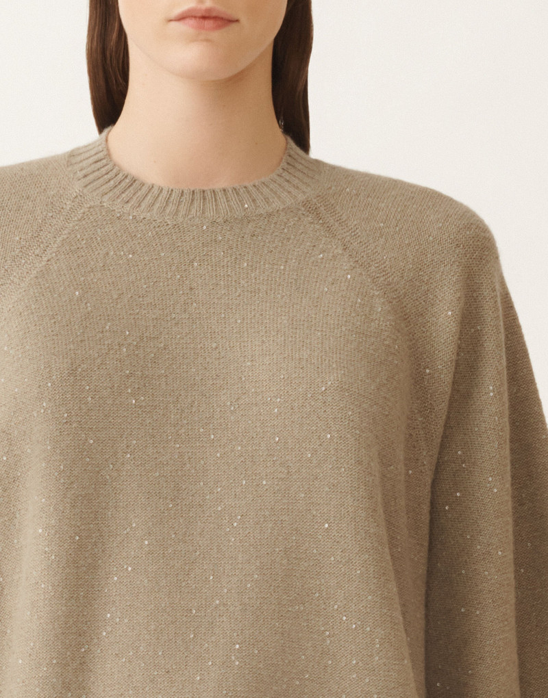Wool and silk cape with sequins 5