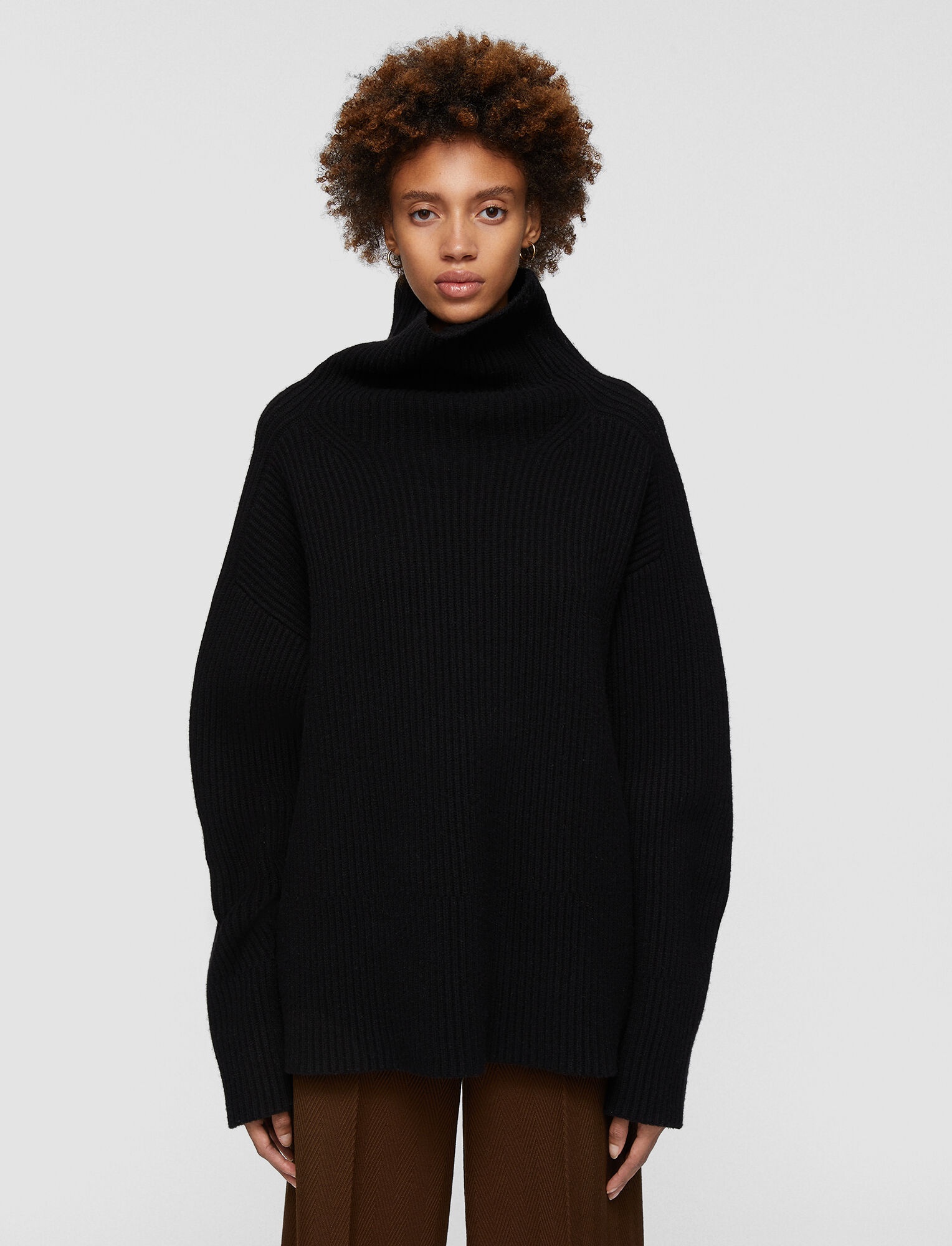 Cardigan Stitch High Neck Jumper - 3