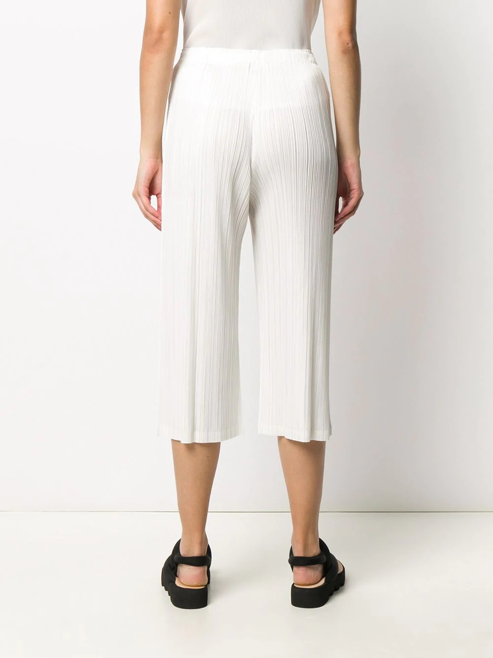 micro-pleated cropped trousers - 4