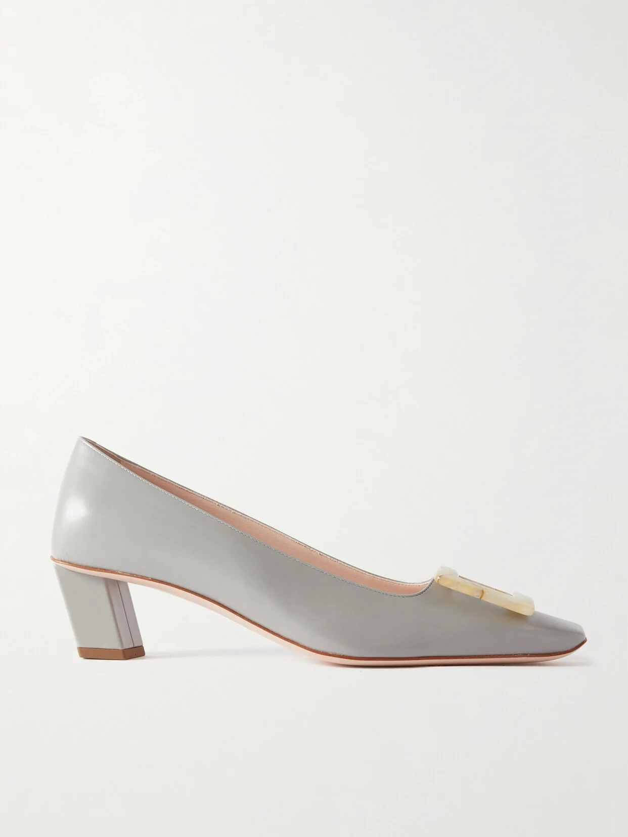 Belle Vivier 45 Buckled Leather Pumps - 1