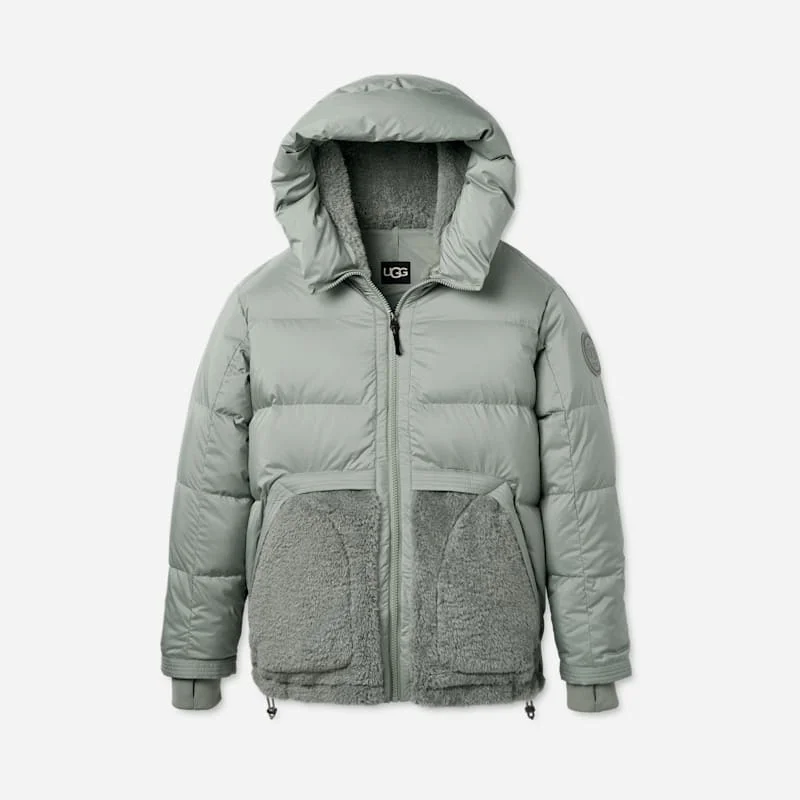 ® Men's MetroPeak Down Puffer Jacket Polyester in Grey Mist - 1