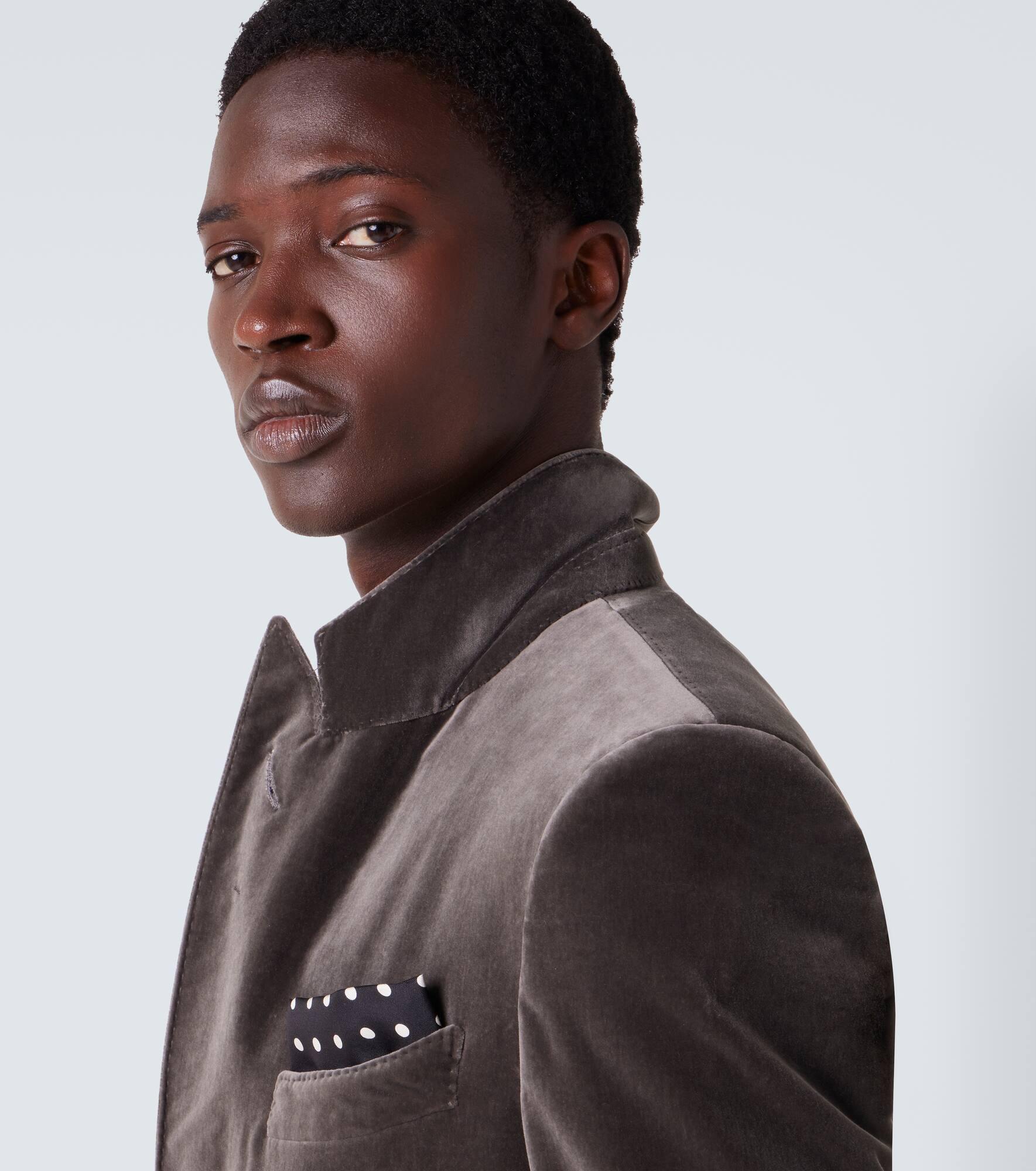 Logo polka-dot silk pocket square - 2