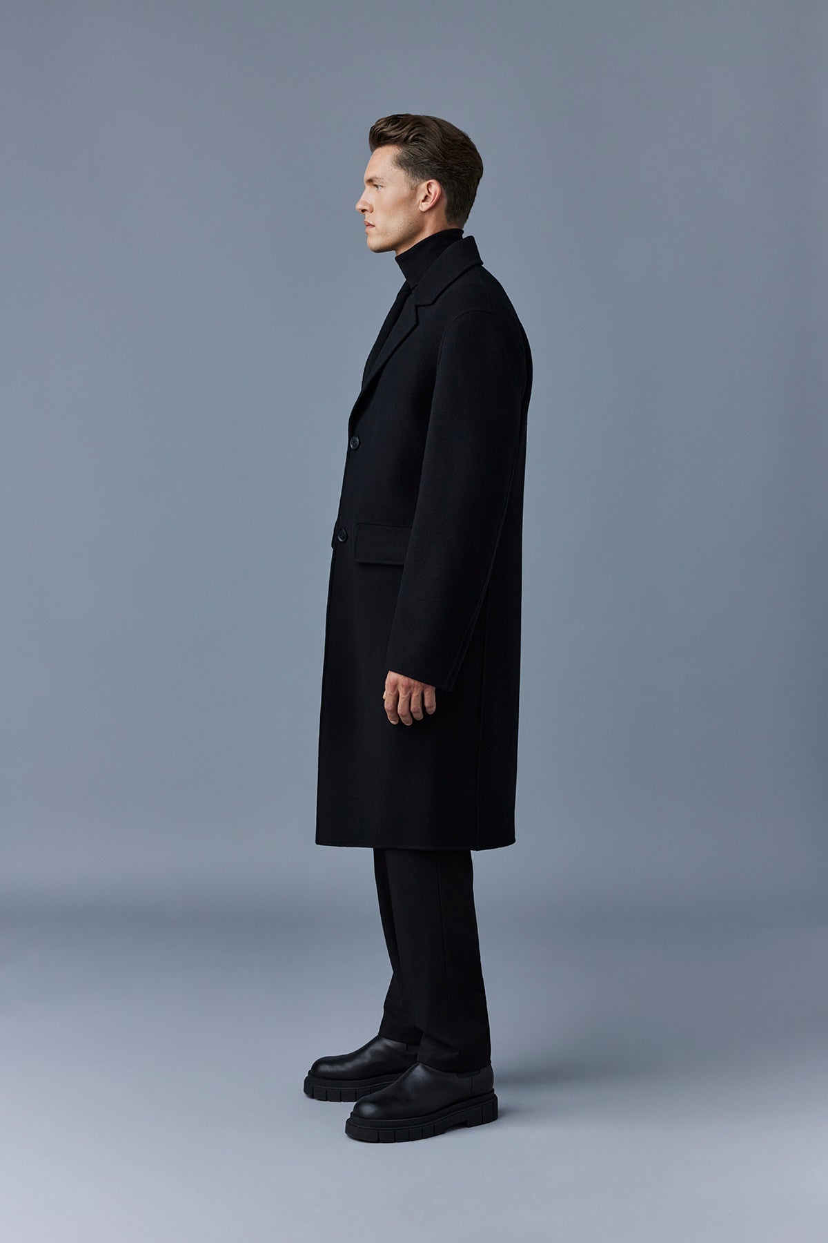 BENJAMIN Double-face wool coat with notched lapel - 2