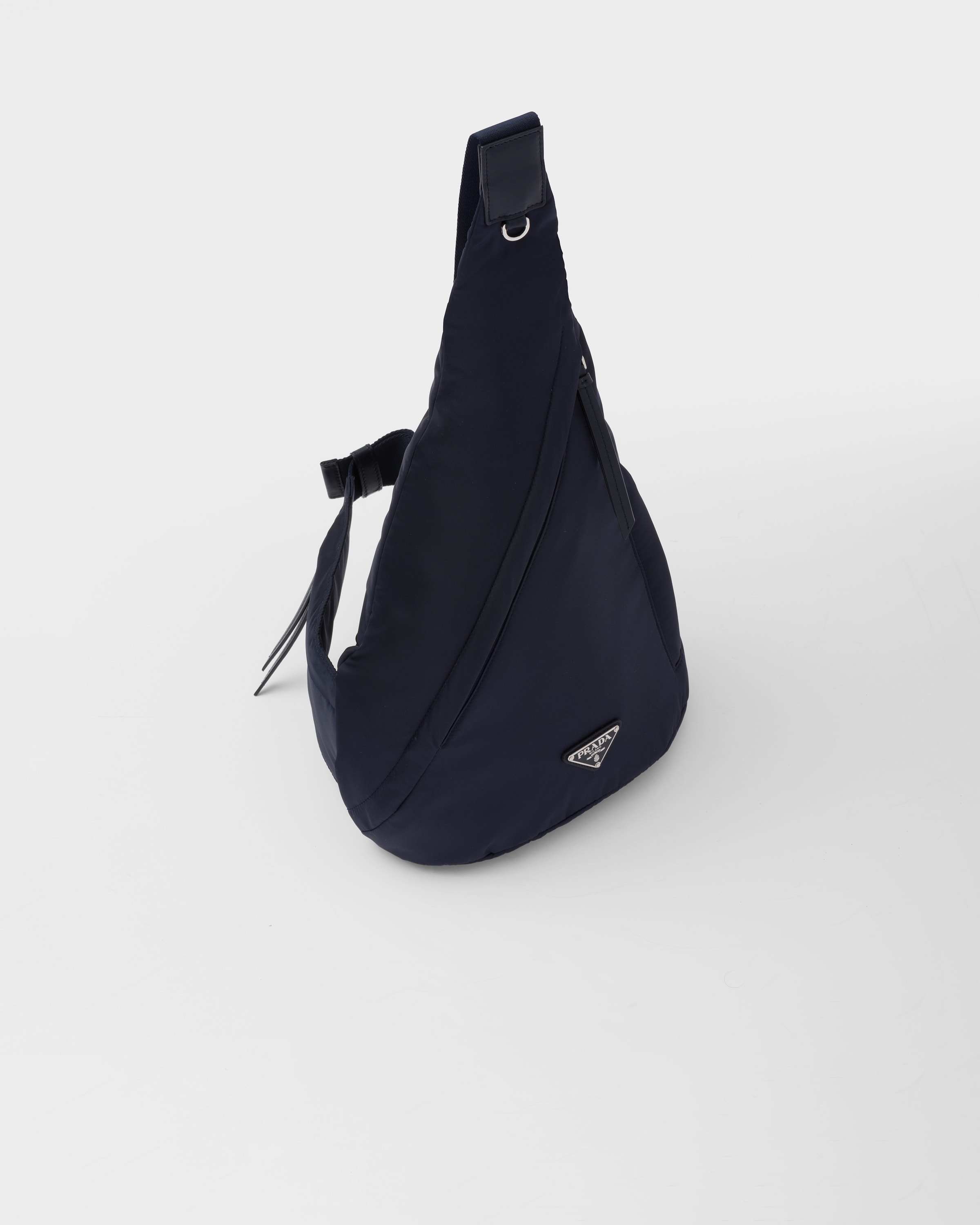 Re-Nylon and leather backpack - 3