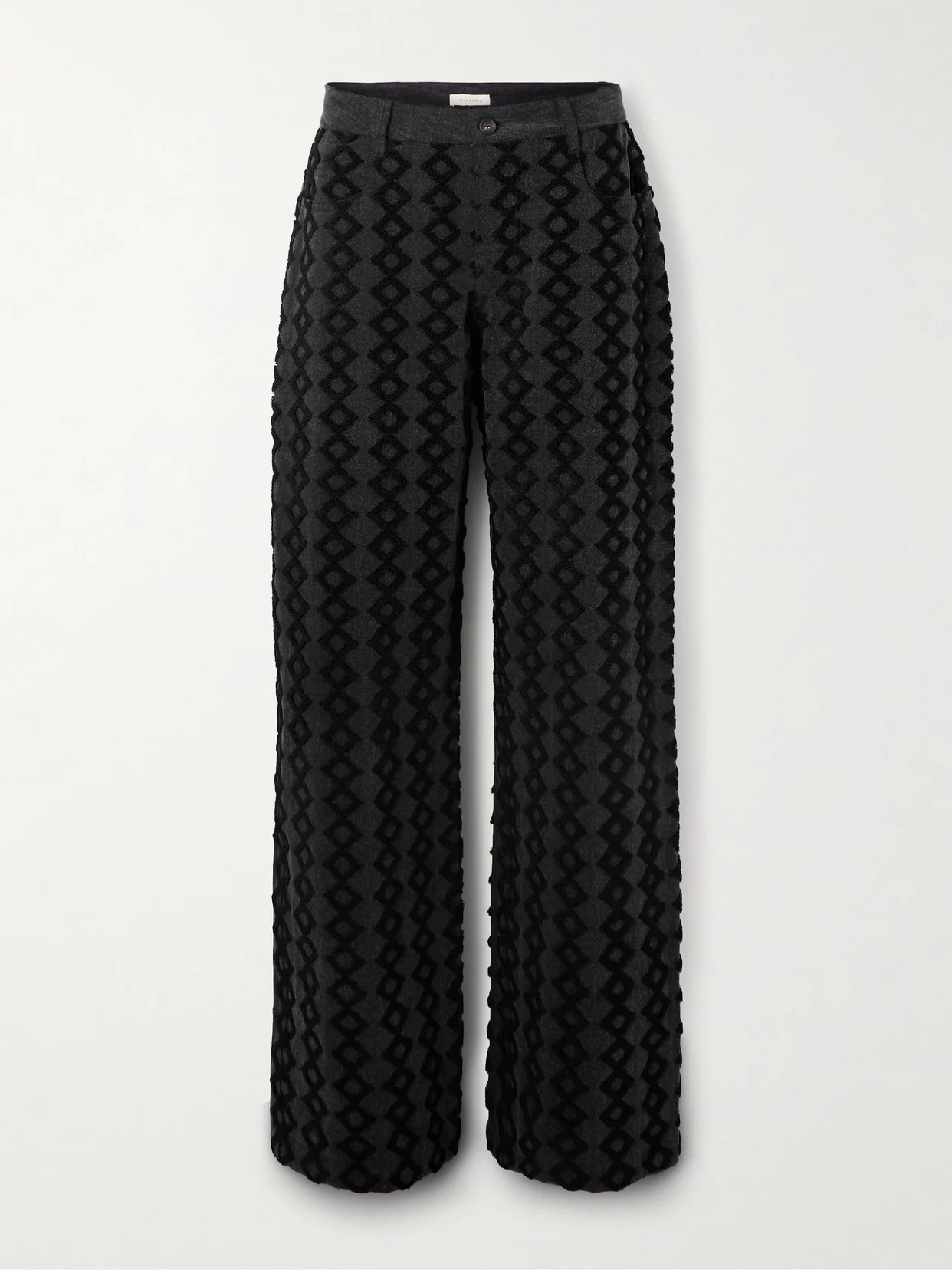 Stulla Embroidered High-rise Wide-leg Jeans - 1