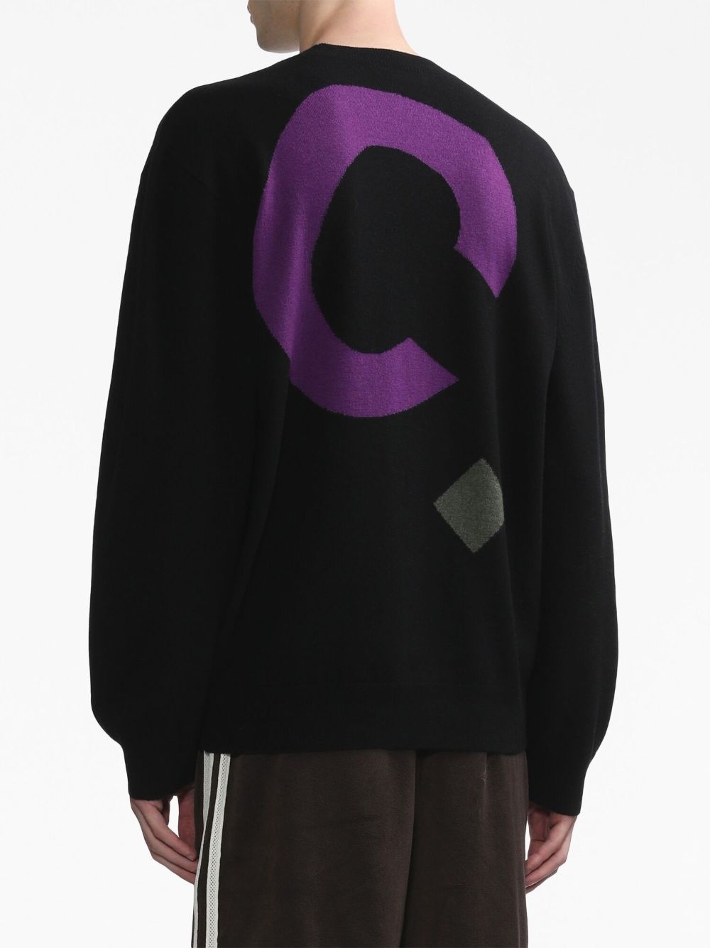 logo-intarsia merino-wool sweater - 4