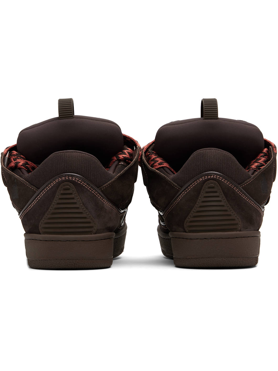 Brown Curb Leather Sneakers - 2