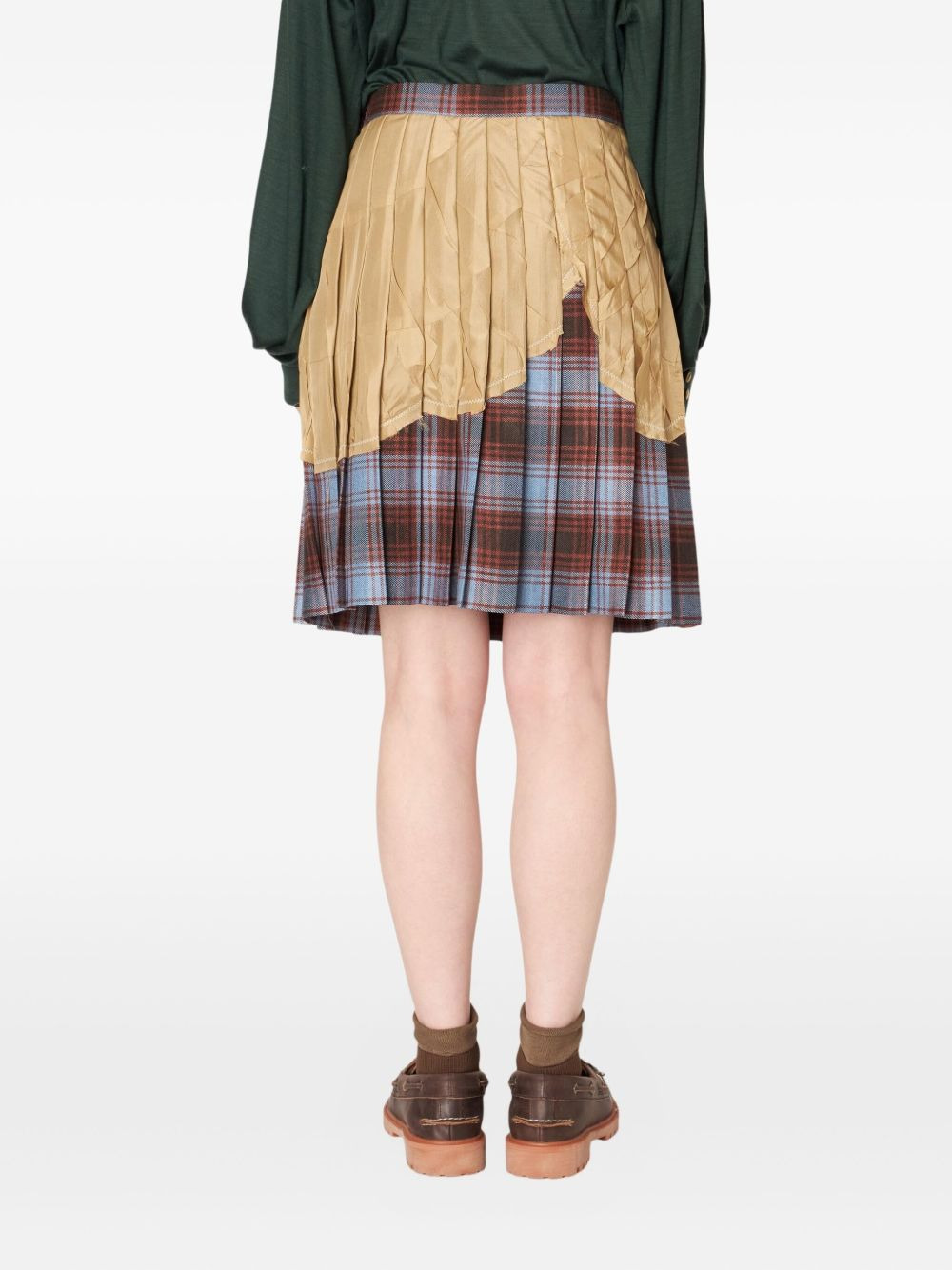 pleated panel mini skirt - 2