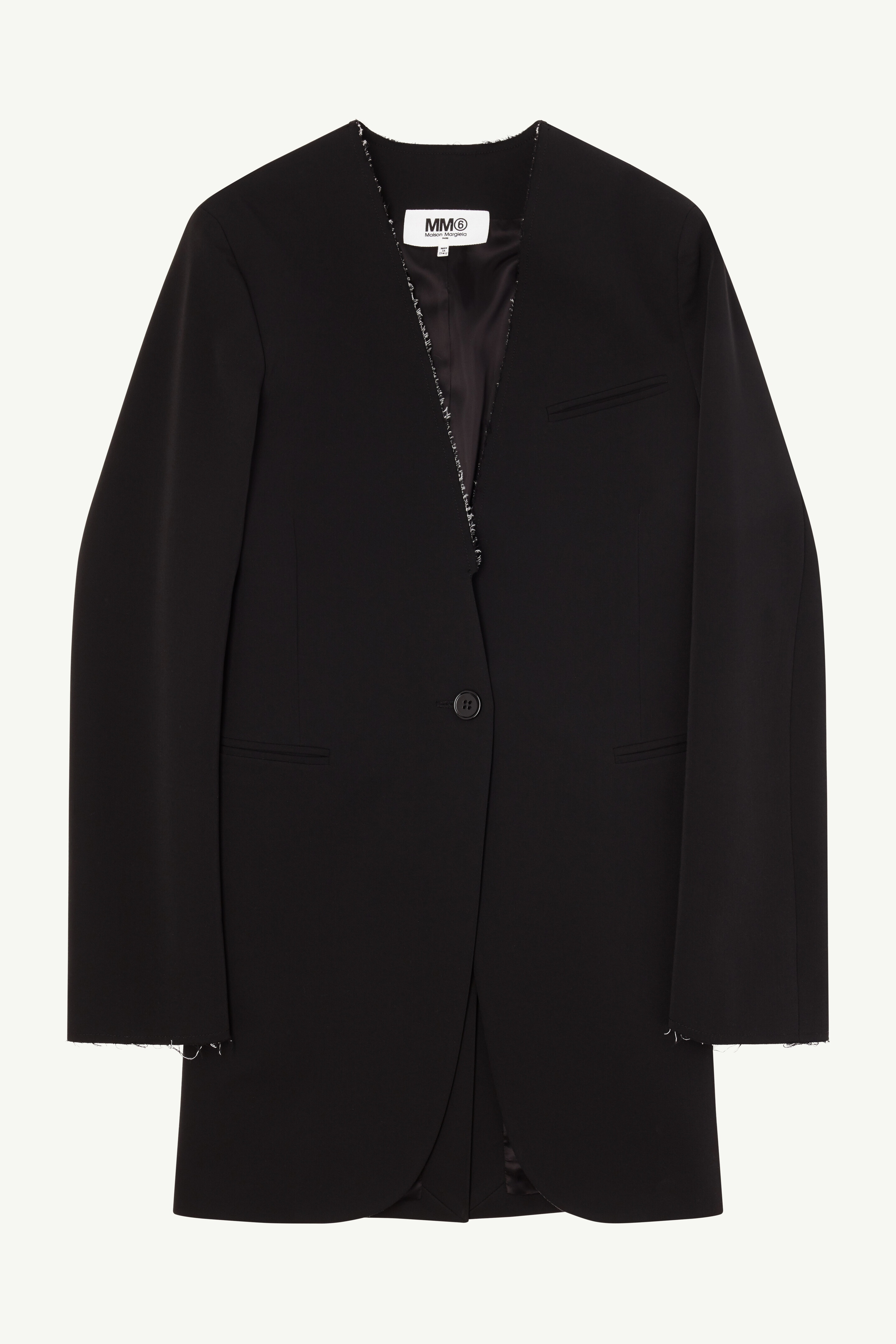 Raw edge blazer - 1
