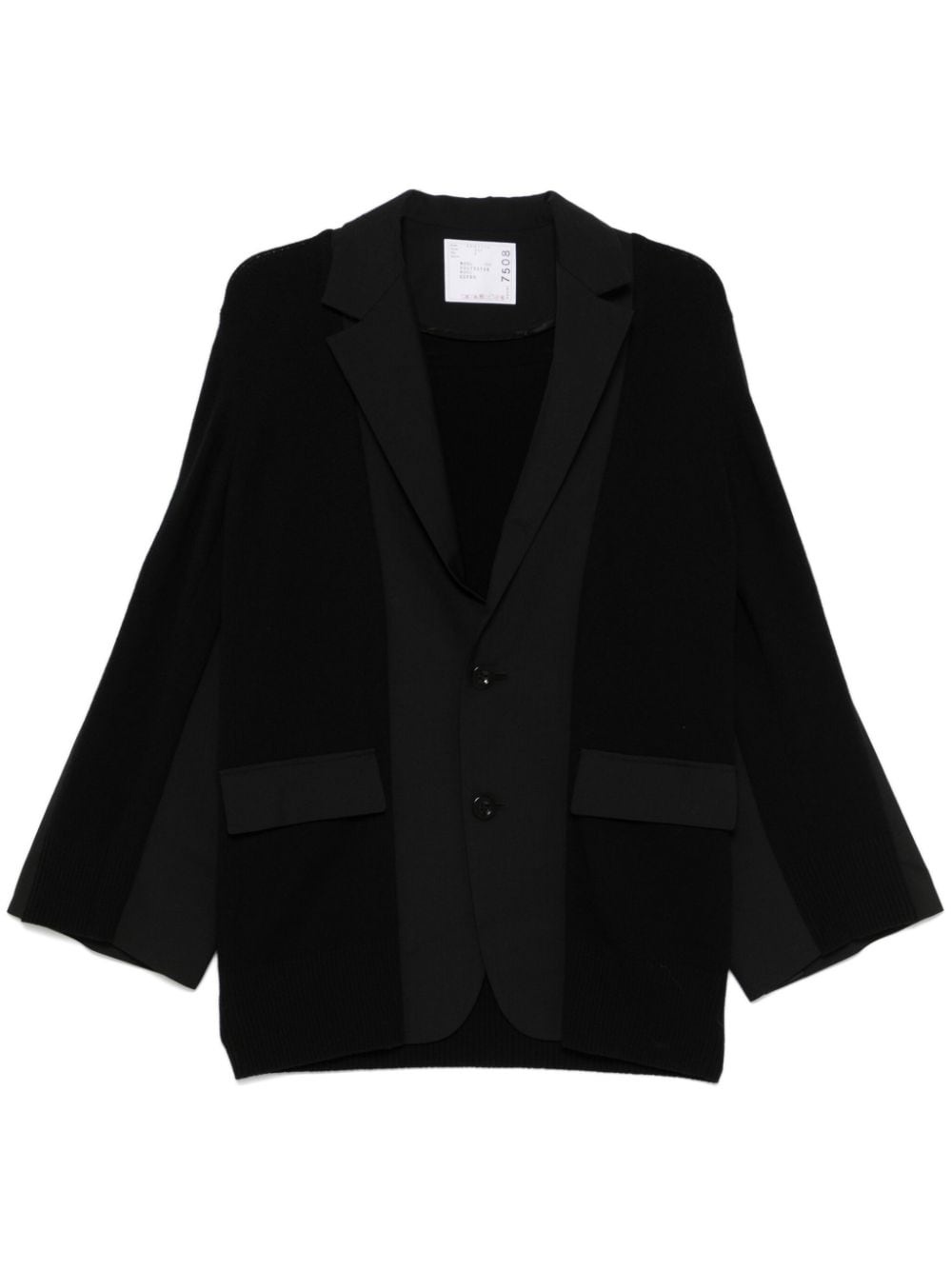 knit-panels blazer - 1