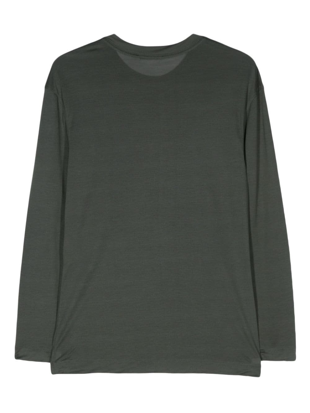 long-sleeve silk T-shirt - 2