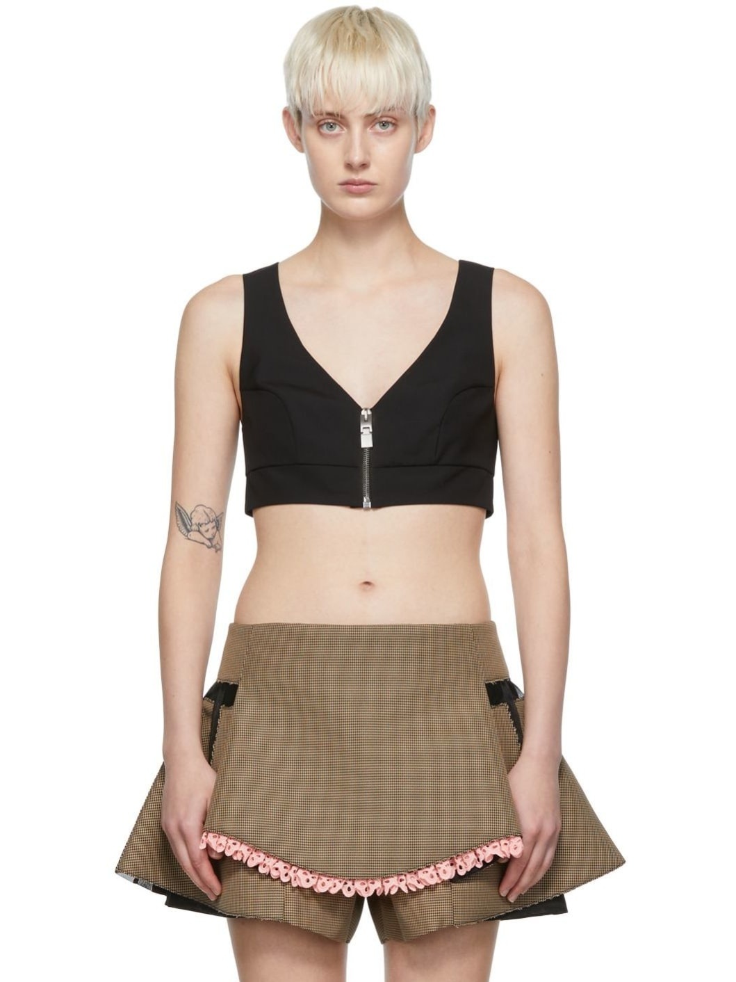 Black Wool Tank Top - 1