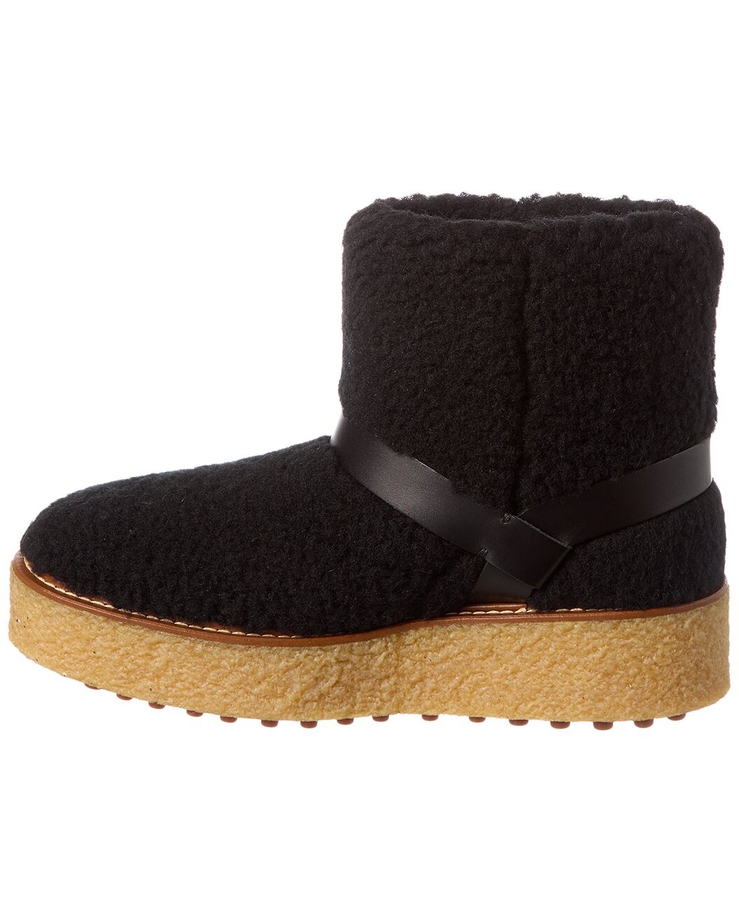 TODs Shearling & Leather Platform Boot - 2