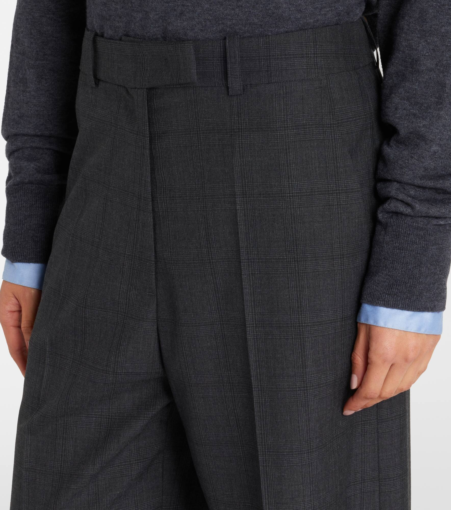 Brickell plaid wide-leg pants - 4