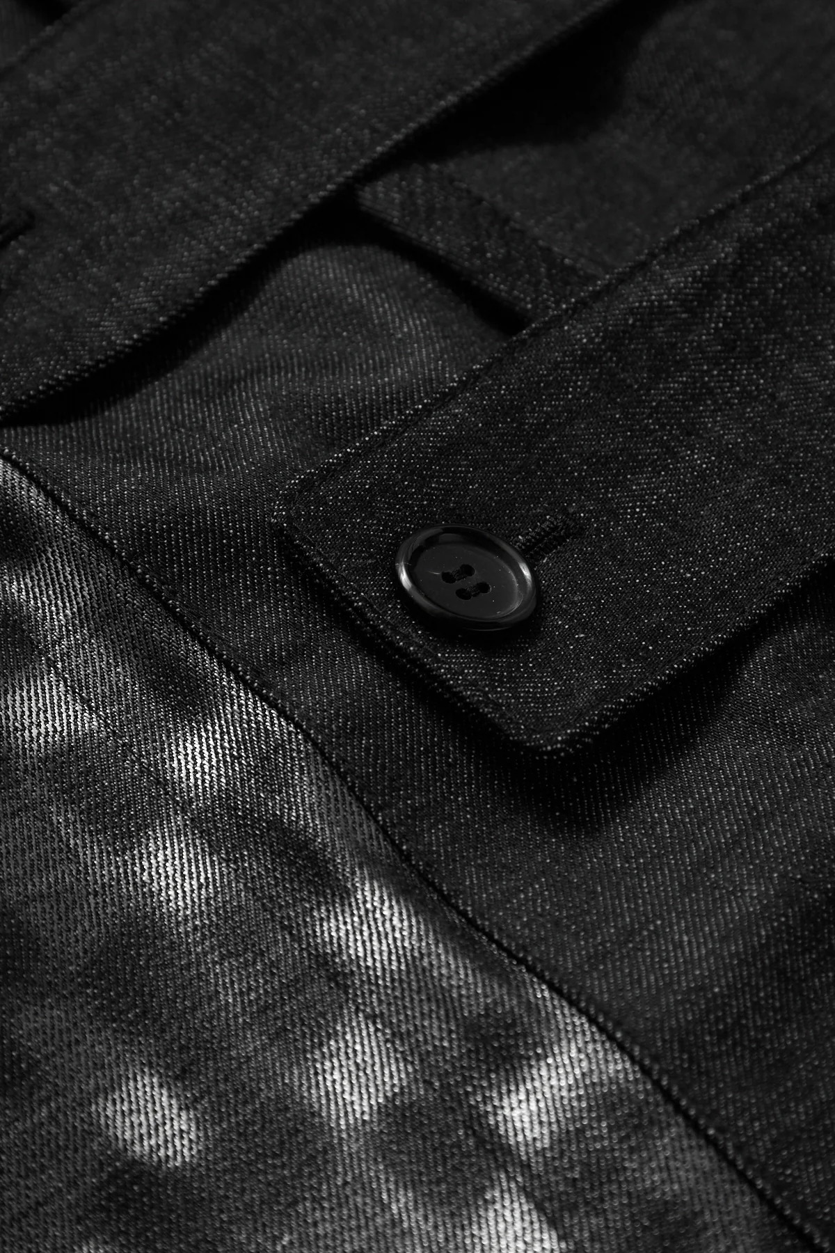 Cdg Homme Plus Denim Mixed Fabric Coat Indigo - 6