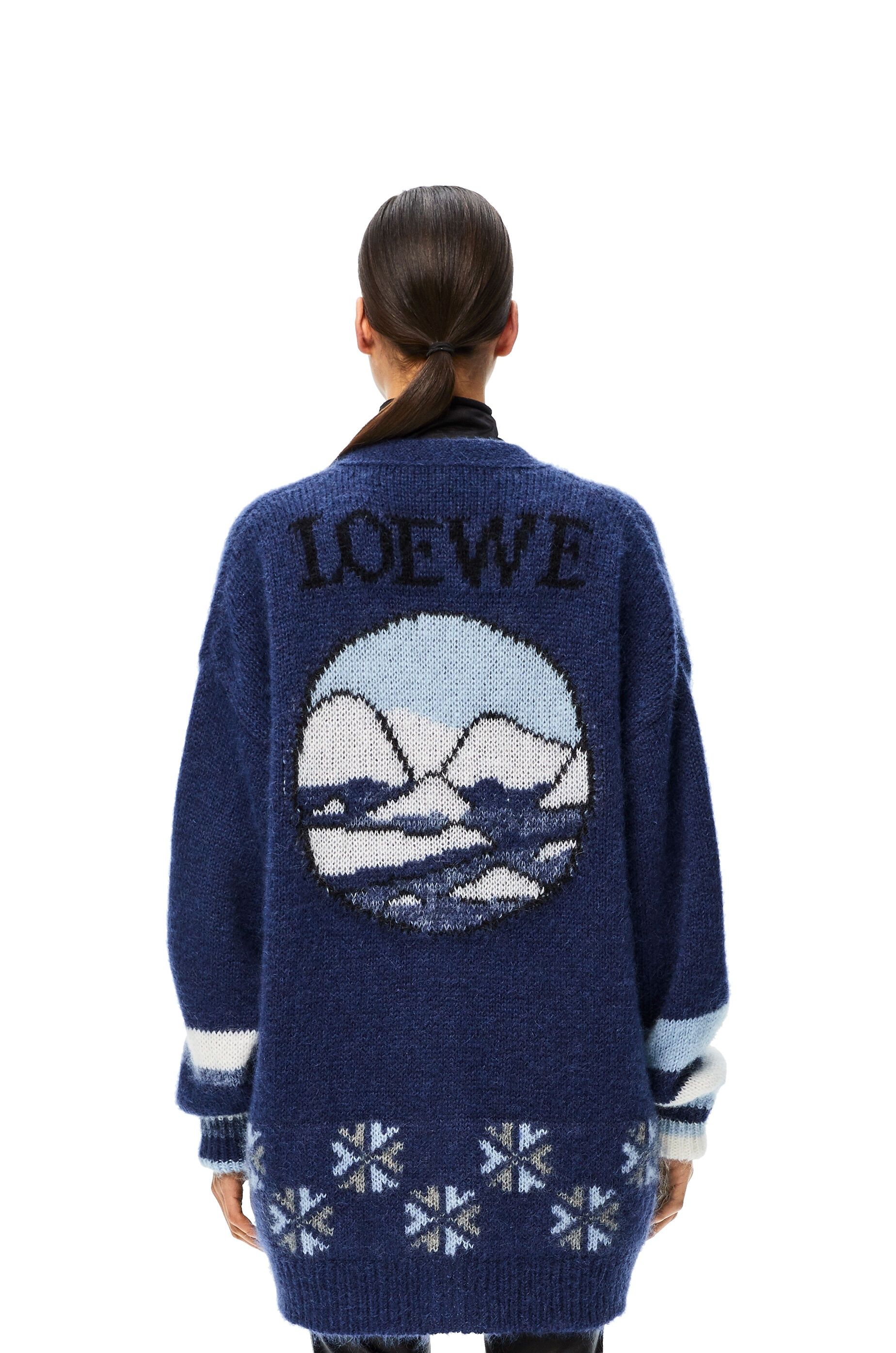 Oversize bear cardigan in mohair - 4