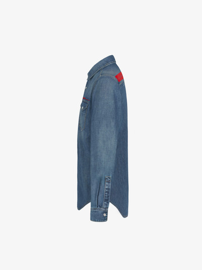 Givenchy Shirt in denim with latex band outlook