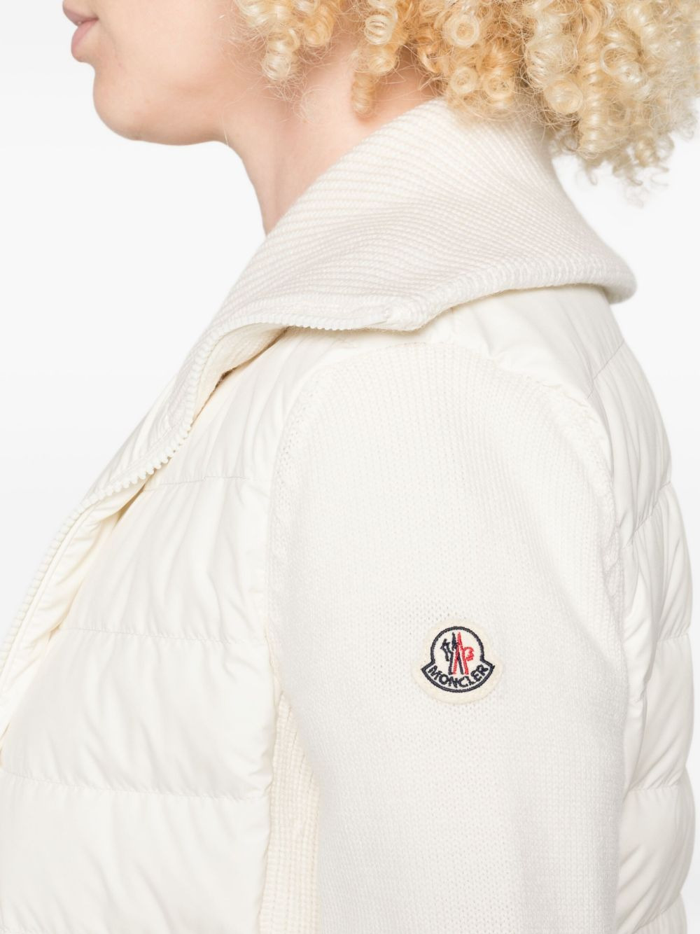 quilted knitted jacket - 5