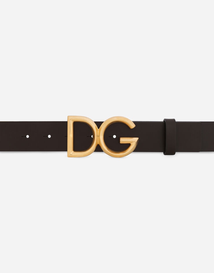 Lux leather belt with DG logo - 3