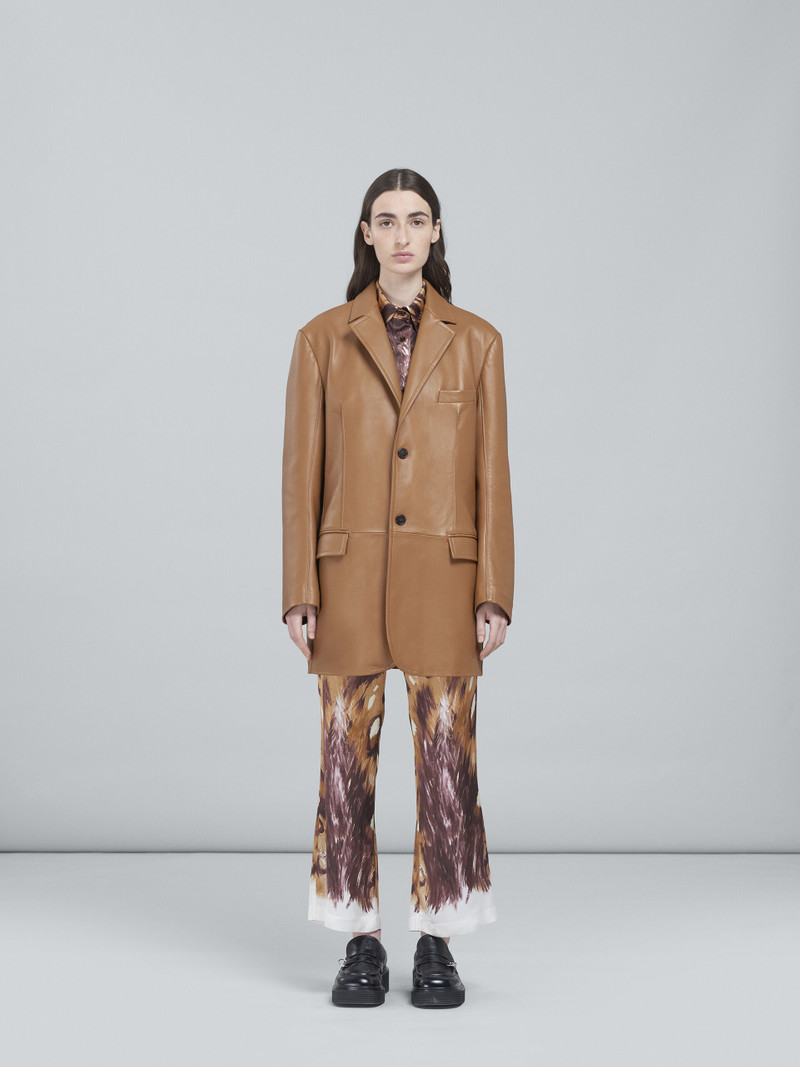 Marni LEATHER LONG BLAZER outlook