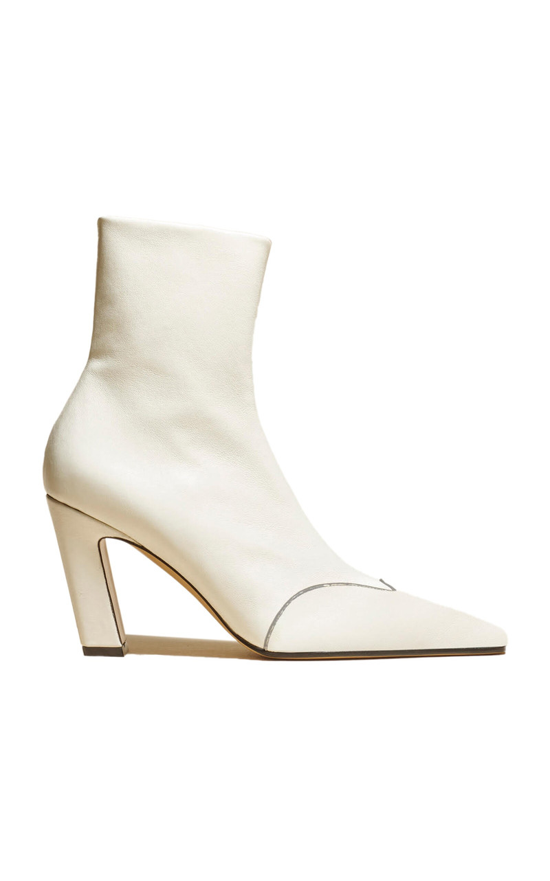 Dallas Leather Stretch Boots off-white 1