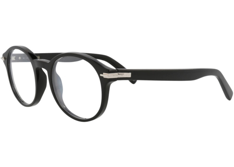 Dior Dior Round-Frame Acetate Optical Frames Black Black Transparent (DM50009I-51-001) outlook