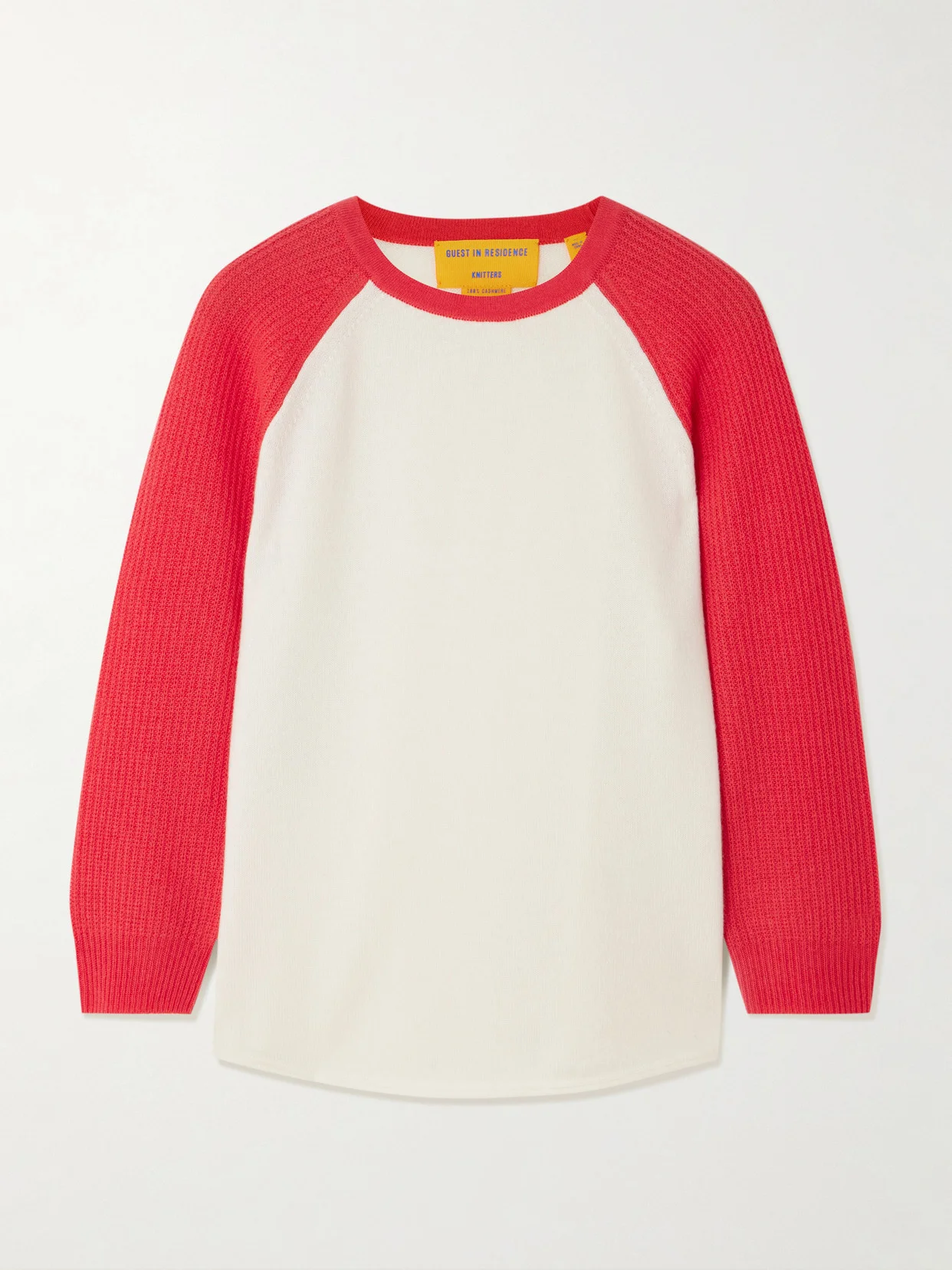 Baseball Tee Two-tone Cashmere Sweater - 1