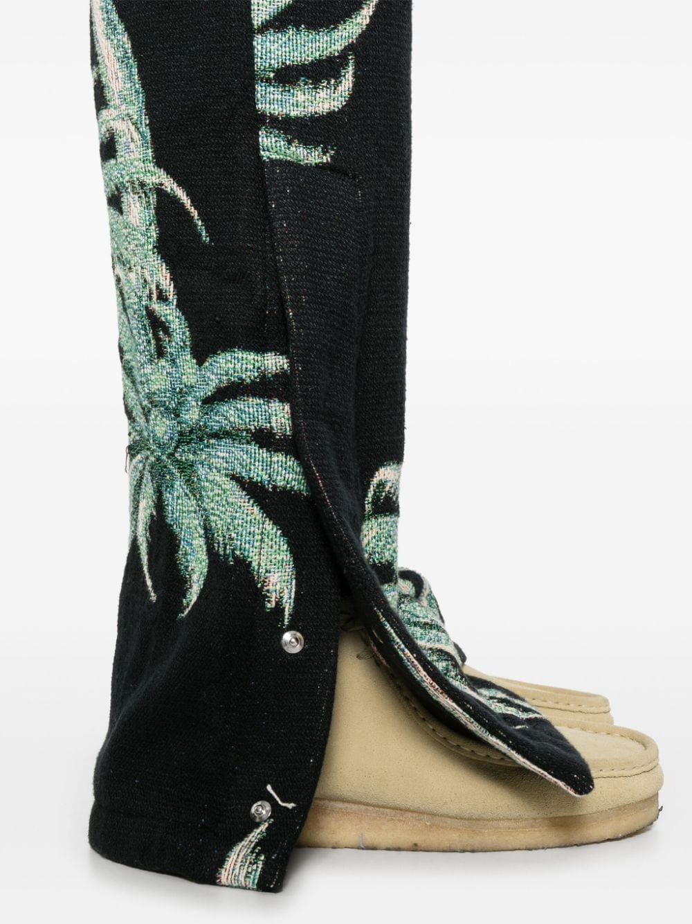 palm tree-print knitted trousers - 5