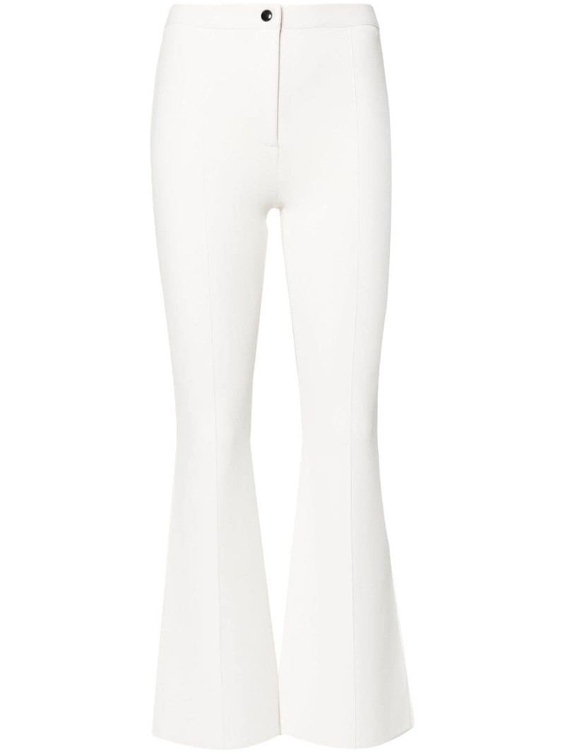 pleat-detail flared trousers 1
