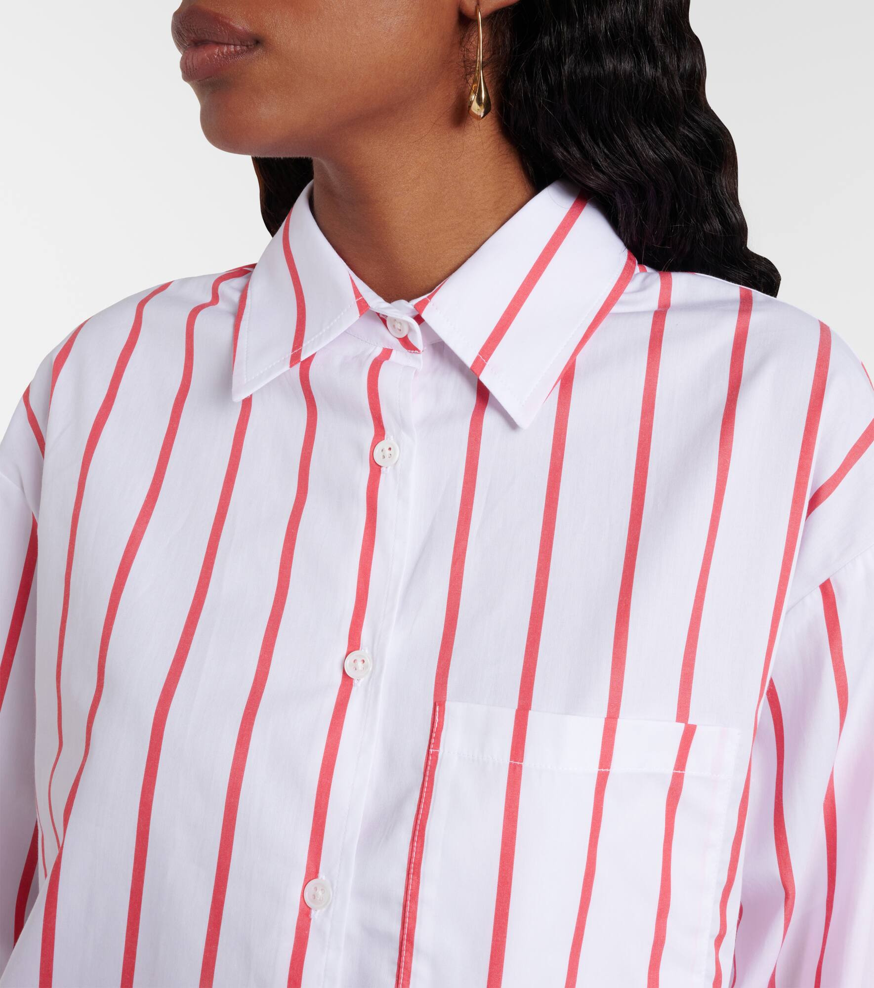 Lui striped cotton poplin shirt - 4
