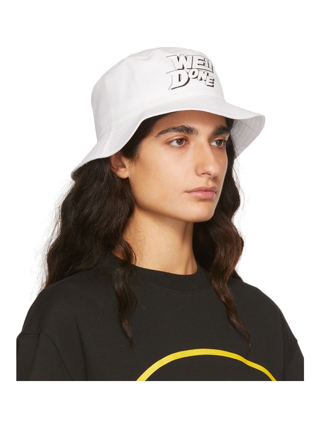 White Basic Logo Bucket Hat - 2