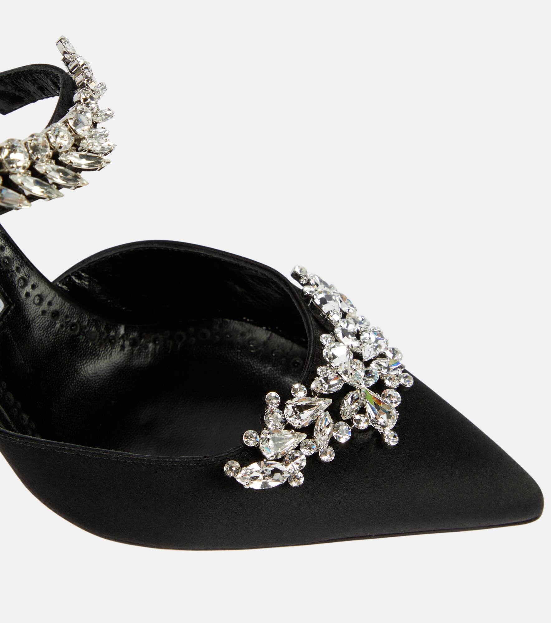 Lurum 90 embellished satin mules - 6